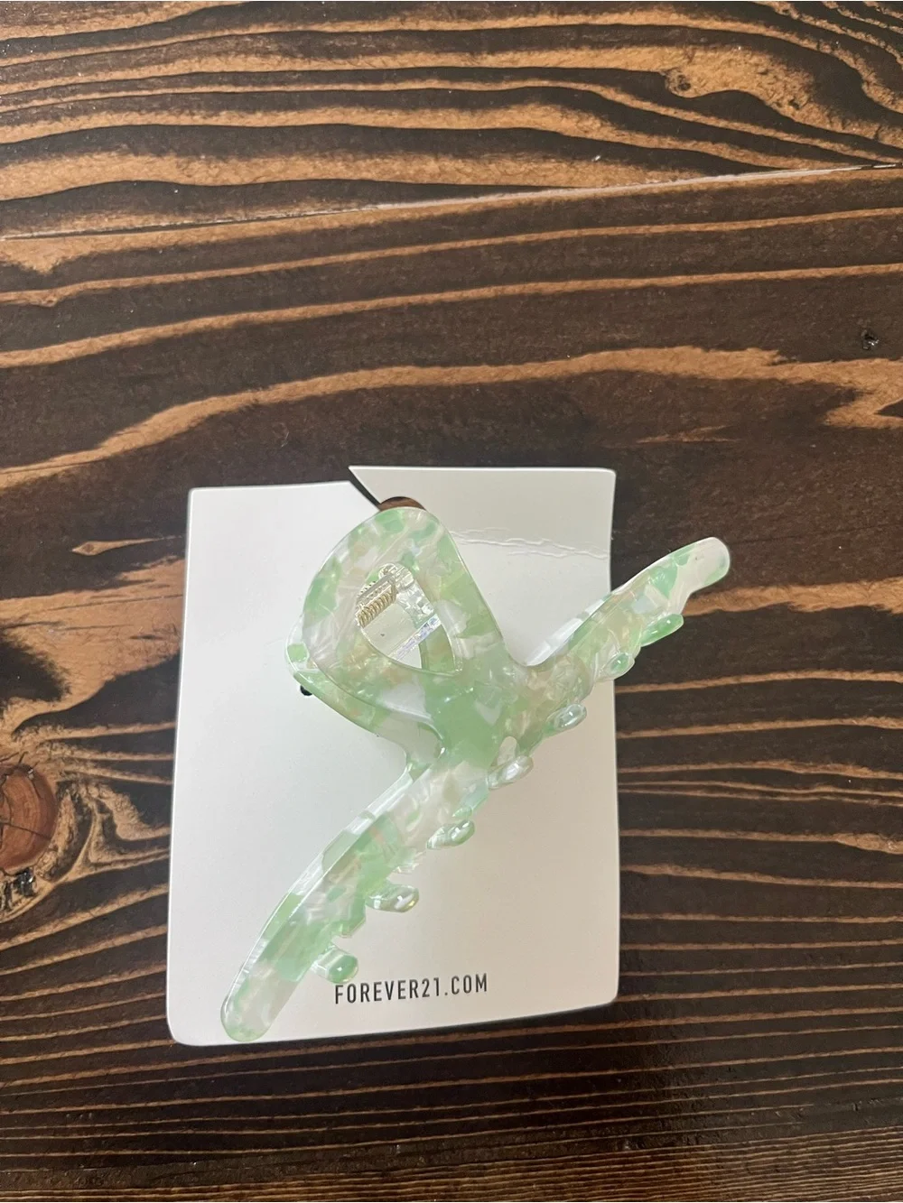 Forever21 Mint Green Marble Acrylic Hair Claw